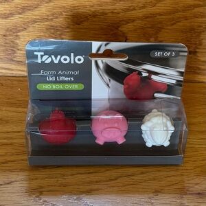 Set of Adorable Farm Animal Lid Lifters, by Tolovo, MINT Condition!